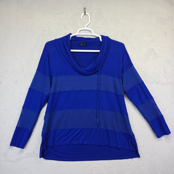 Cable and Gauge Top Womens L‎ Mesh Cutout Festival Rave Y2K Style Mock Neck - Picture 1 of 14